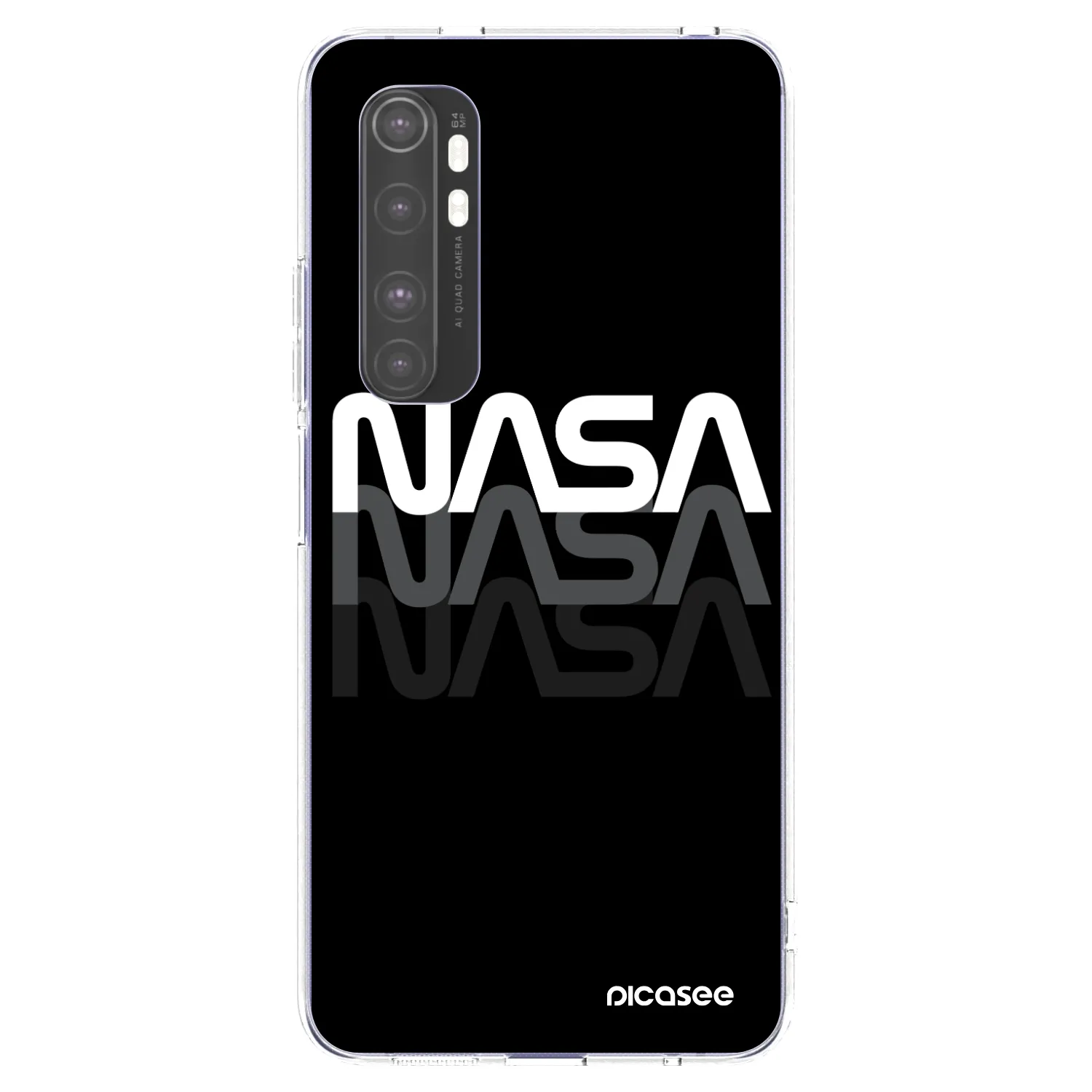 Picasee silikonski prozorni ovitek za Xiaomi Mi Note 10 Lite - NASA Triple