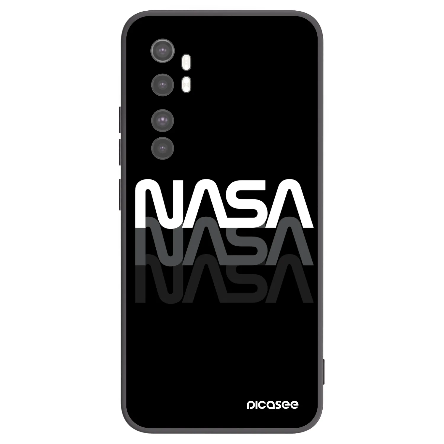 Picasee silikonski črni ovitek za Xiaomi Mi Note 10 Lite - NASA Triple
