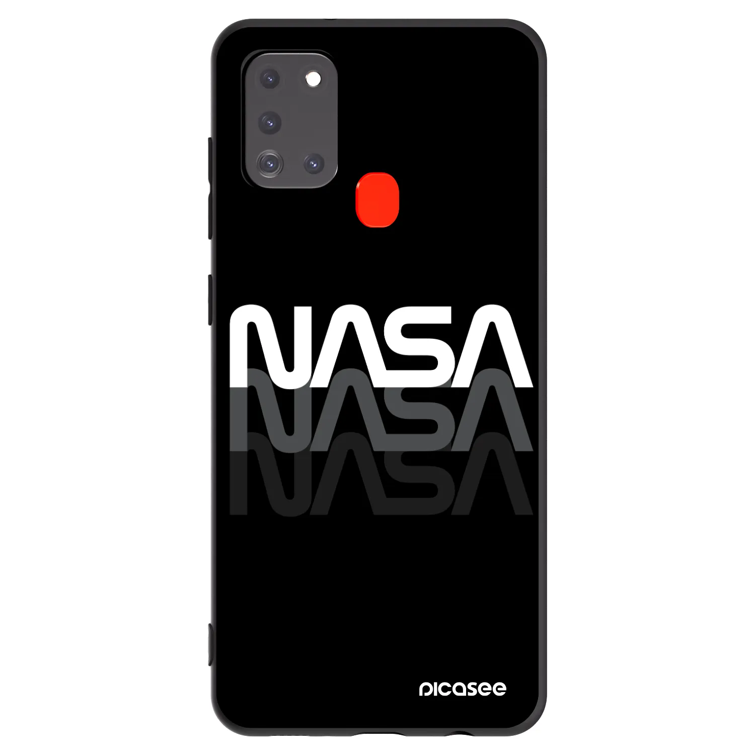 Picasee silikonski črni ovitek za Samsung Galaxy A21s - NASA Triple