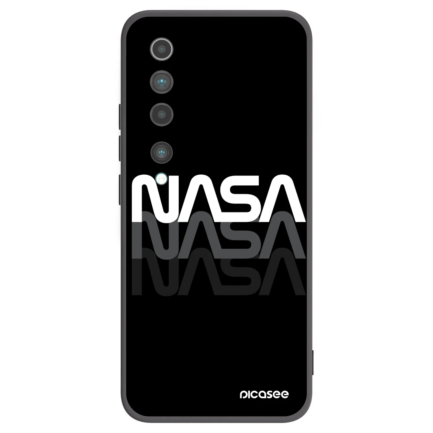 Picasee silikonski črni ovitek za Xiaomi Mi 10 - NASA Triple