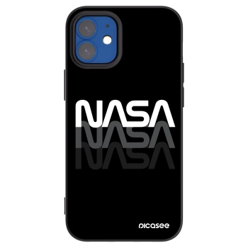 Picasee silikonski črni ovitek za Apple iPhone 12 mini - NASA Triple