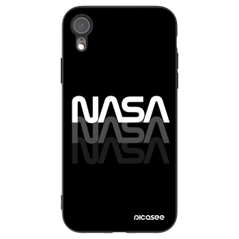 Picasee silikonski črni ovitek za Apple iPhone XR - NASA Triple
