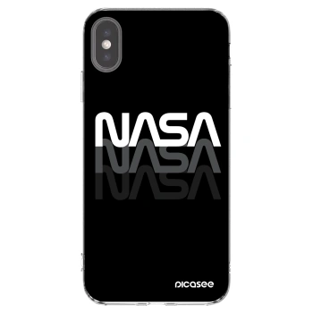 Picasee silikonski prozorni ovitek za Apple iPhone XS Max - NASA Triple