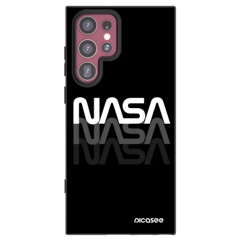 Picasee silikonski črni ovitek za Samsung Galaxy S22 Ultra 5G - NASA Triple