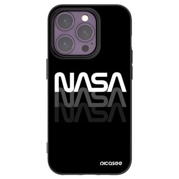 Picasee silikonski črni ovitek za Apple iPhone 14 Pro - NASA Triple