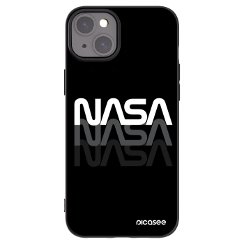 Picasee silikonski črni ovitek za Apple iPhone 15 Plus - NASA Triple