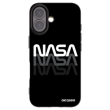 Picasee silikonski črni ovitek za Apple iPhone 16 - NASA Triple