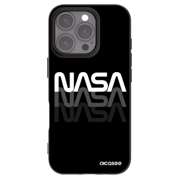 Picasee silikonski črni ovitek za Apple iPhone 16 Pro - NASA Triple