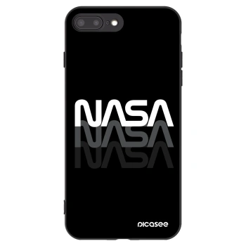 Picasee silikonski črni ovitek za Apple iPhone 8 Plus - NASA Triple