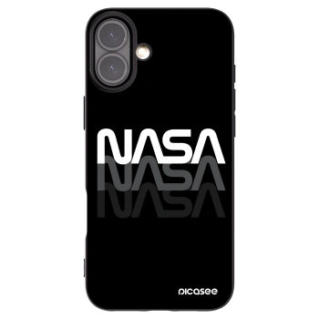 Picasee silikonski črni ovitek za Apple iPhone 16 Plus - NASA Triple