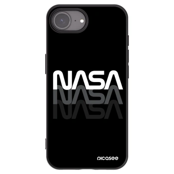 Picasee silikonski črni ovitek za Apple iPhone 16e - NASA Triple