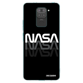 Picasee silikonski črni ovitek za Xiaomi Redmi Note 9 - NASA Triple