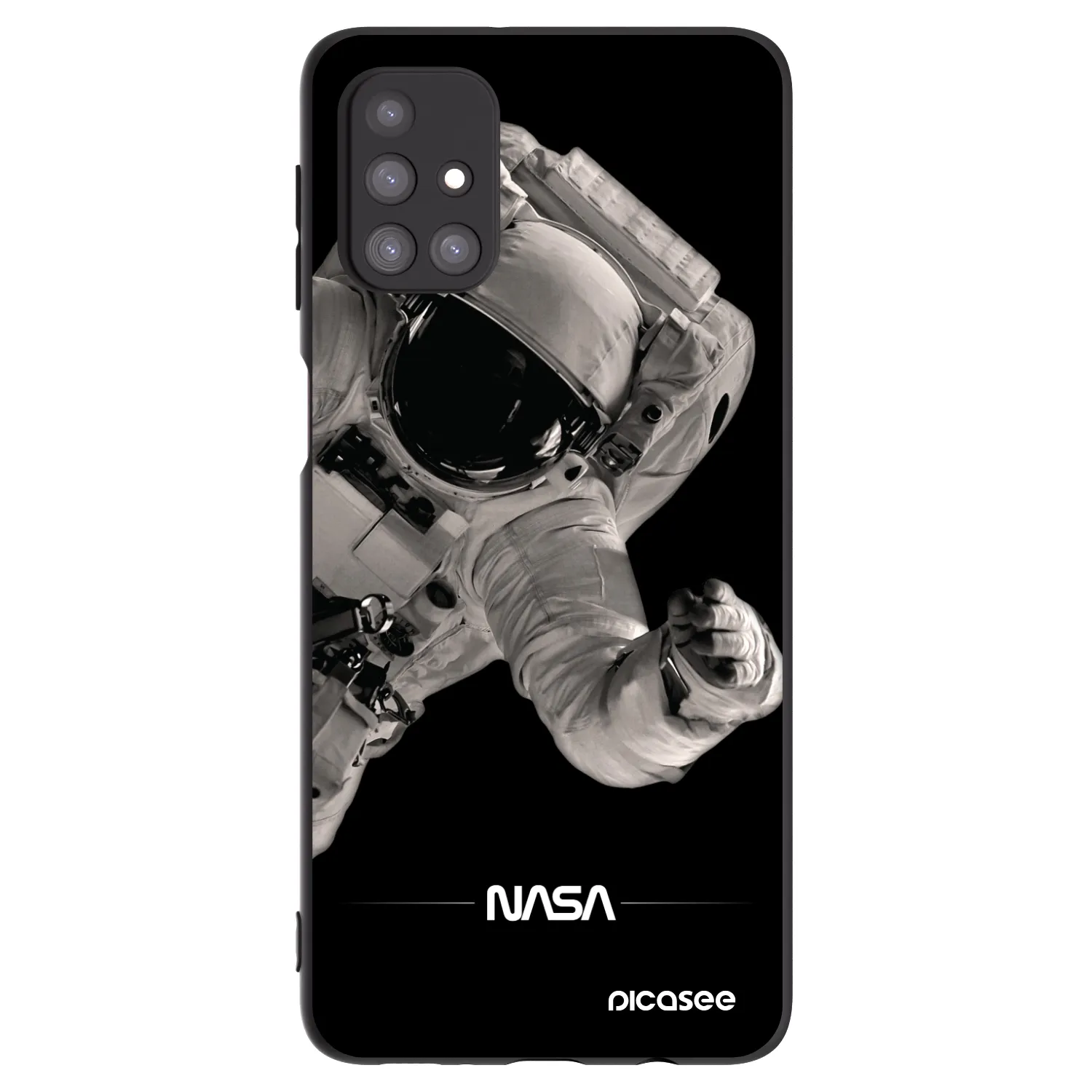 Picasee silikonski črni ovitek za Samsung Galaxy M31s - Astronaut Big