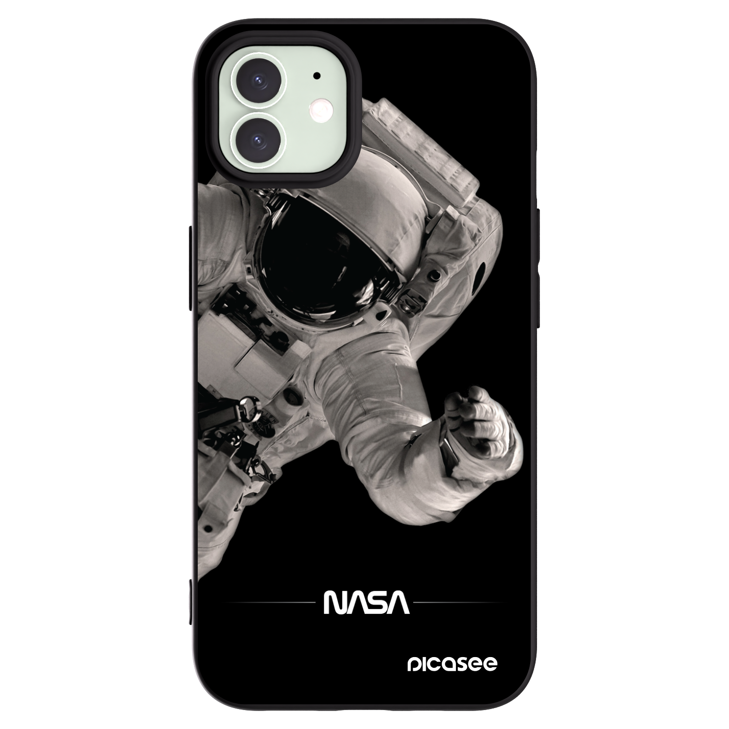 Picasee silikonski črni ovitek za Apple iPhone 12 Pro - Astronaut Big