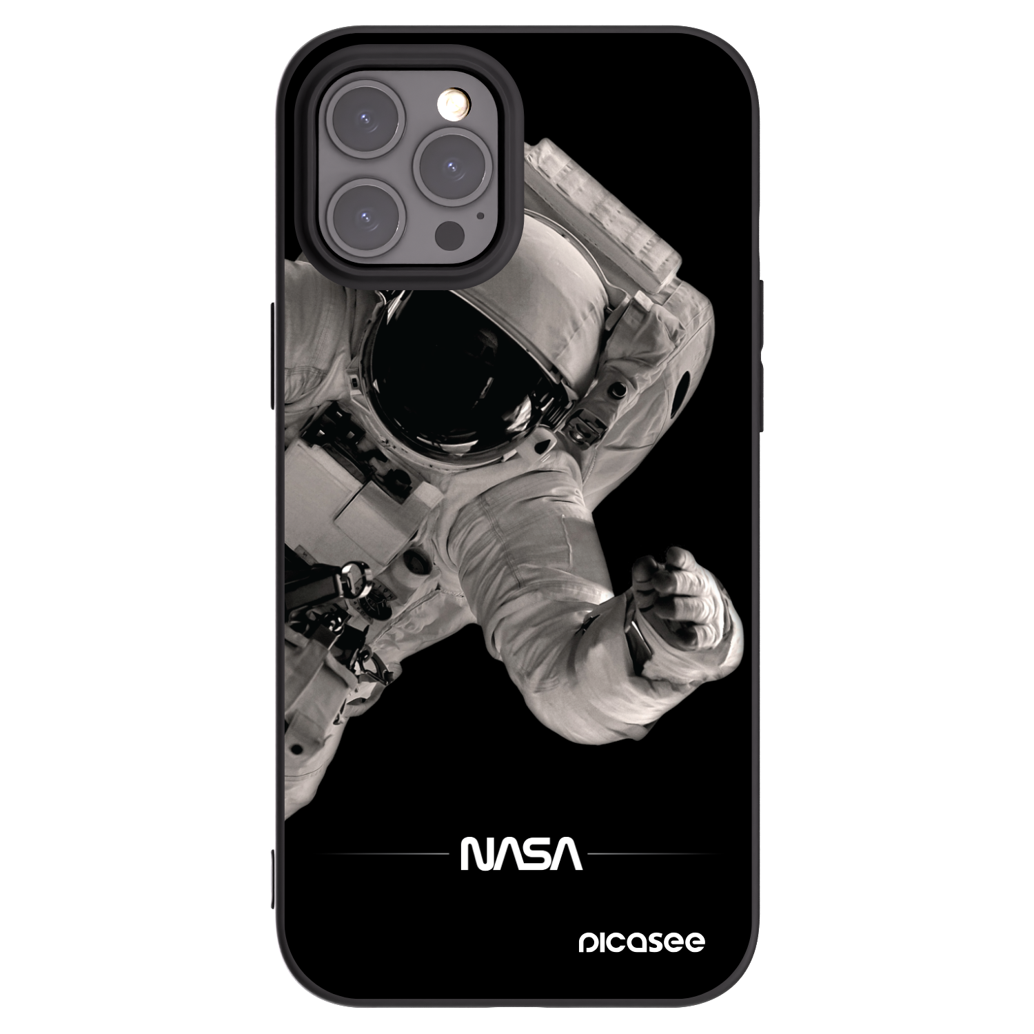 Picasee silikonski črni ovitek za Apple iPhone 12 Pro Max - Astronaut Big