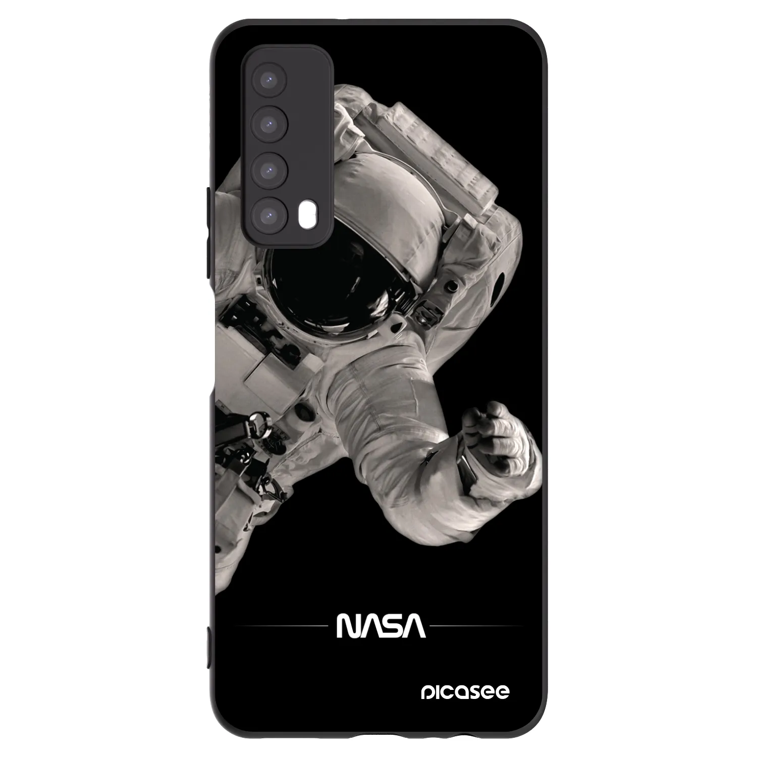 Picasee silikonski črni ovitek za Huawei P Smart 2021 - Astronaut Big