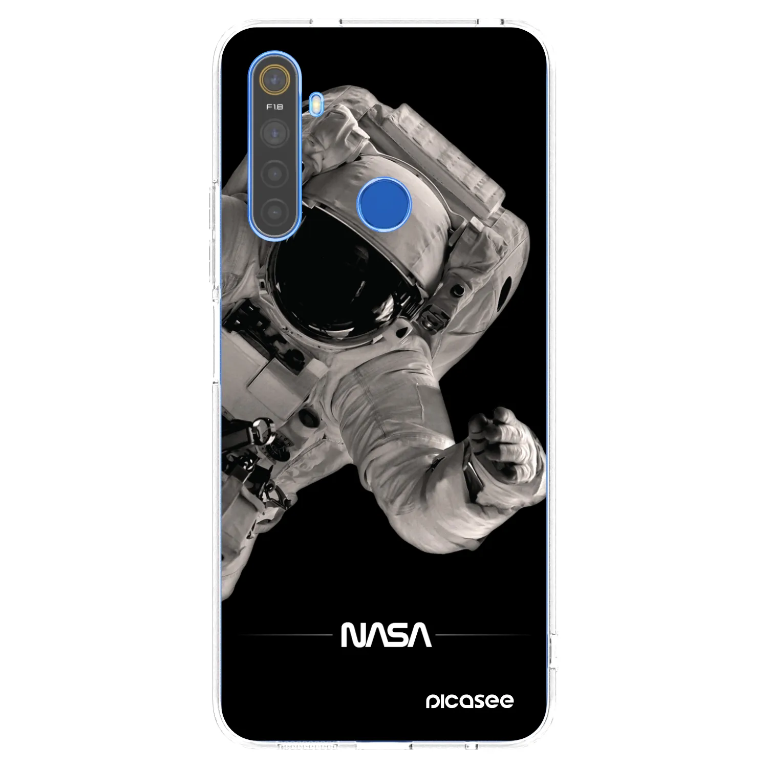 Picasee silikonski prozorni ovitek za Realme 5 - Astronaut Big