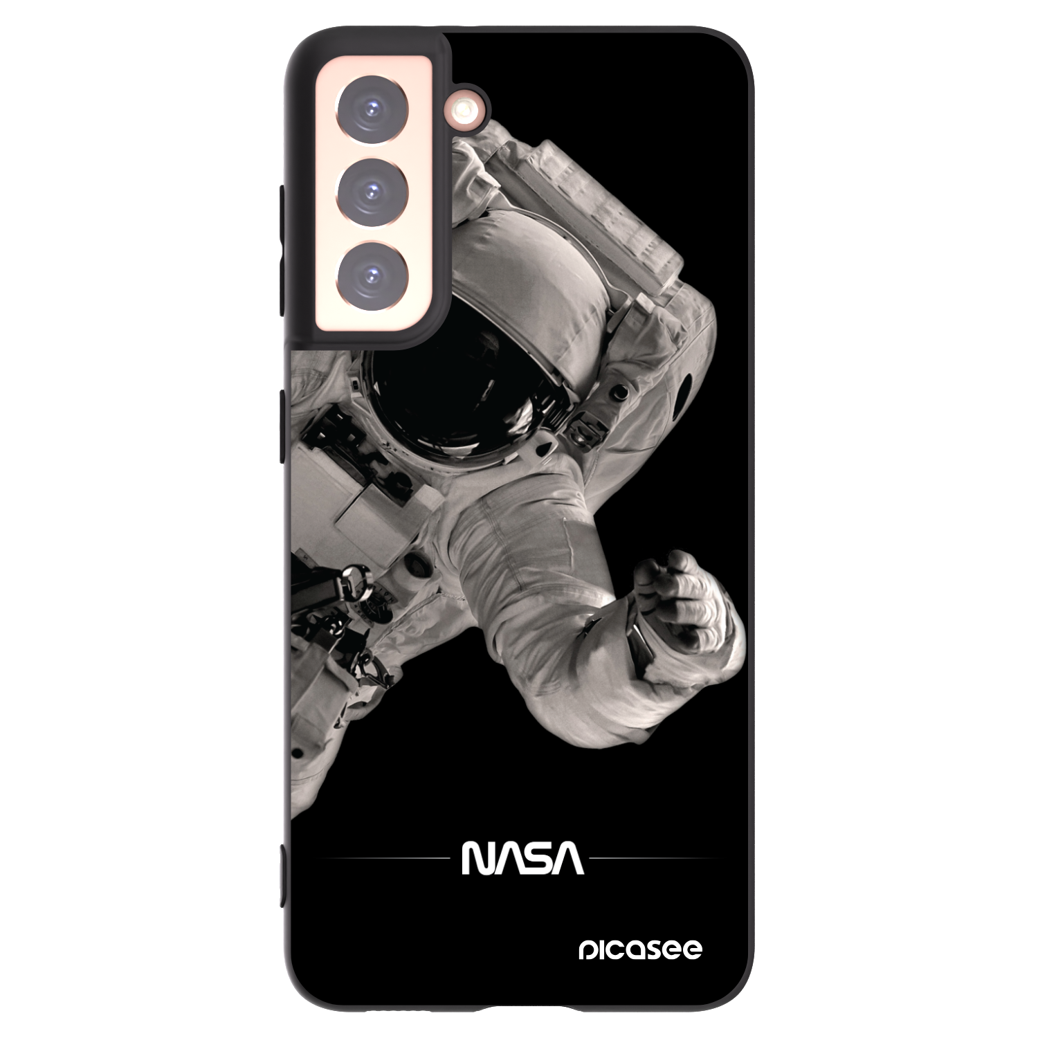 Picasee silikonski črni ovitek za Samsung Galaxy S21 5G G991B - Astronaut Big