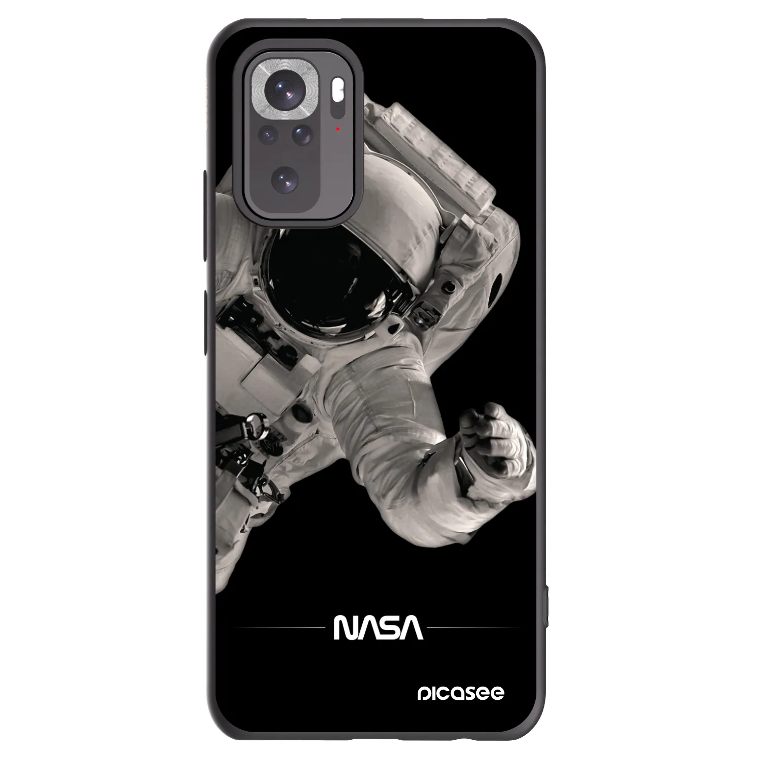 Picasee silikonski črni ovitek za Xiaomi Redmi Note 10 - Astronaut Big