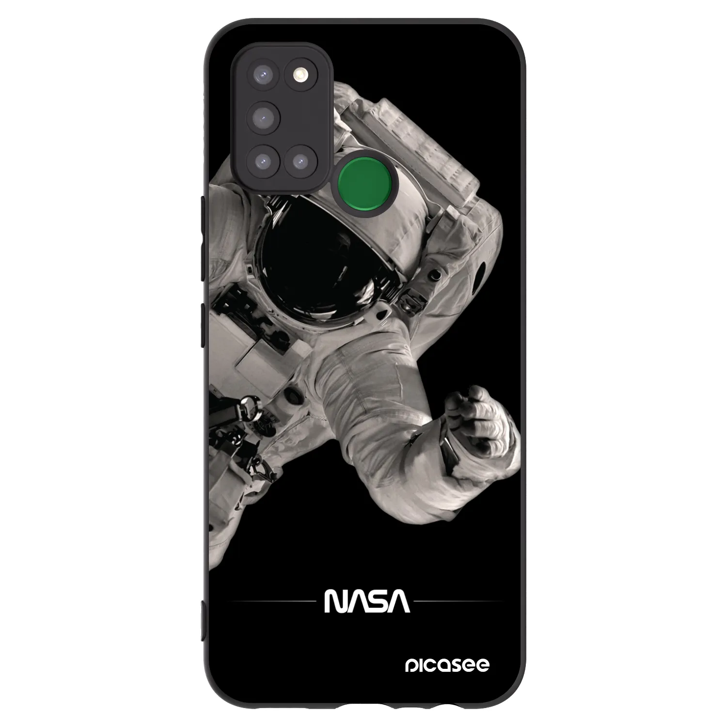 Picasee silikonski črni ovitek za Realme 7i - Astronaut Big