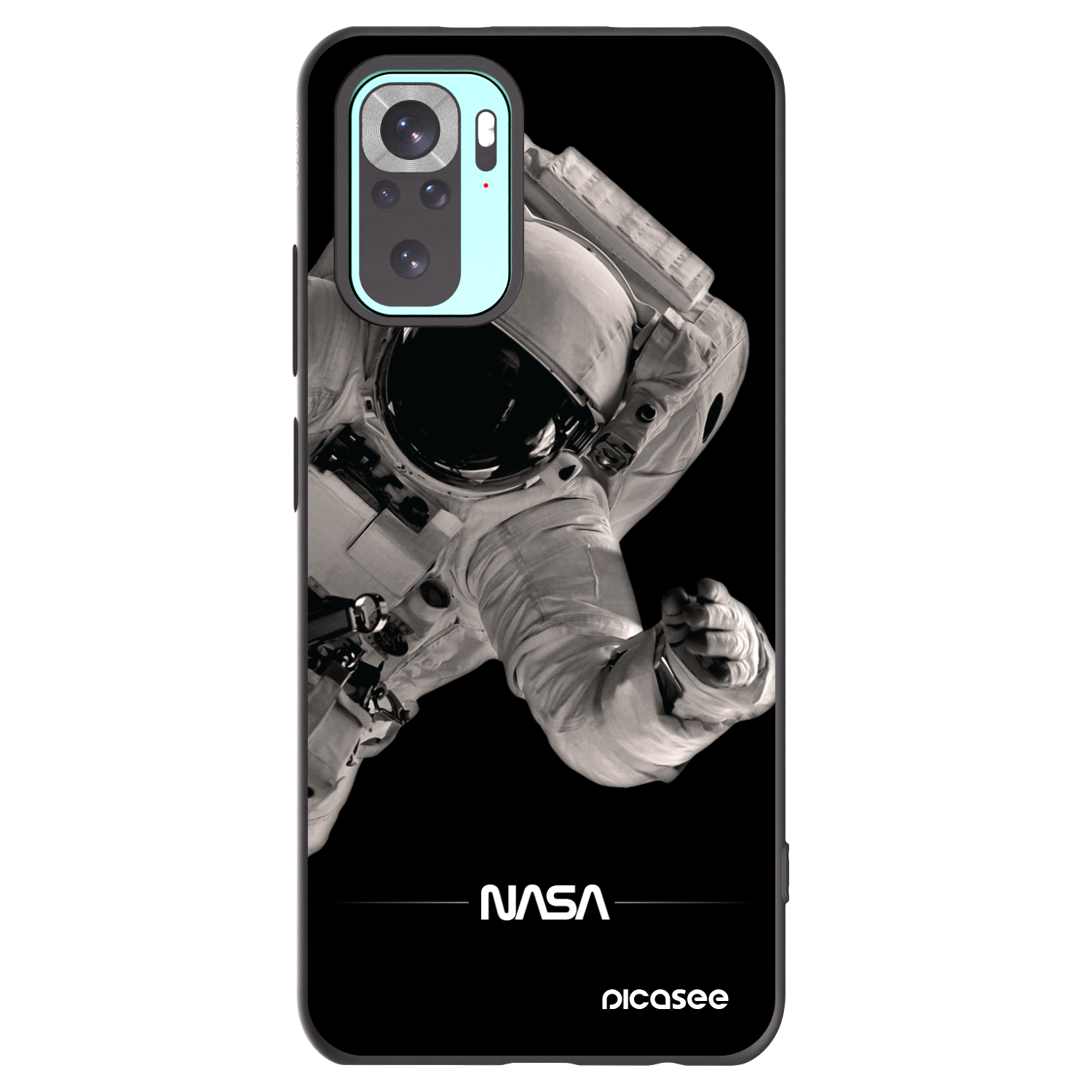 Picasee silikonski črni ovitek za Xiaomi Redmi Note 10 Pro - Astronaut Big