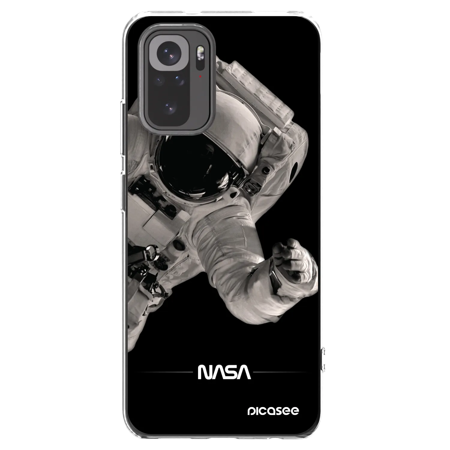 Picasee silikonski prozorni ovitek za Xiaomi Redmi Note 10S - Astronaut Big