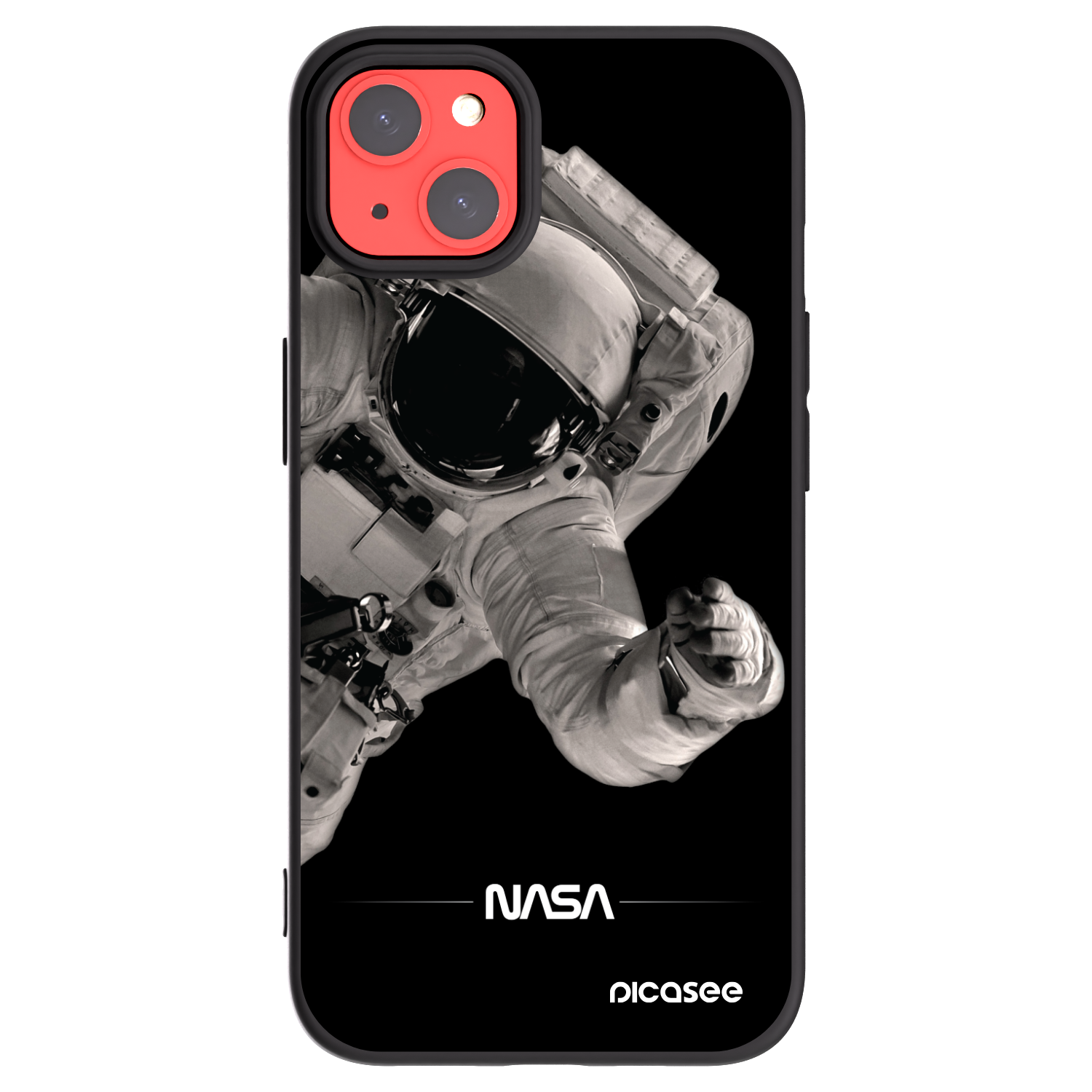 Picasee silikonski črni ovitek za Apple iPhone 13 - Astronaut Big