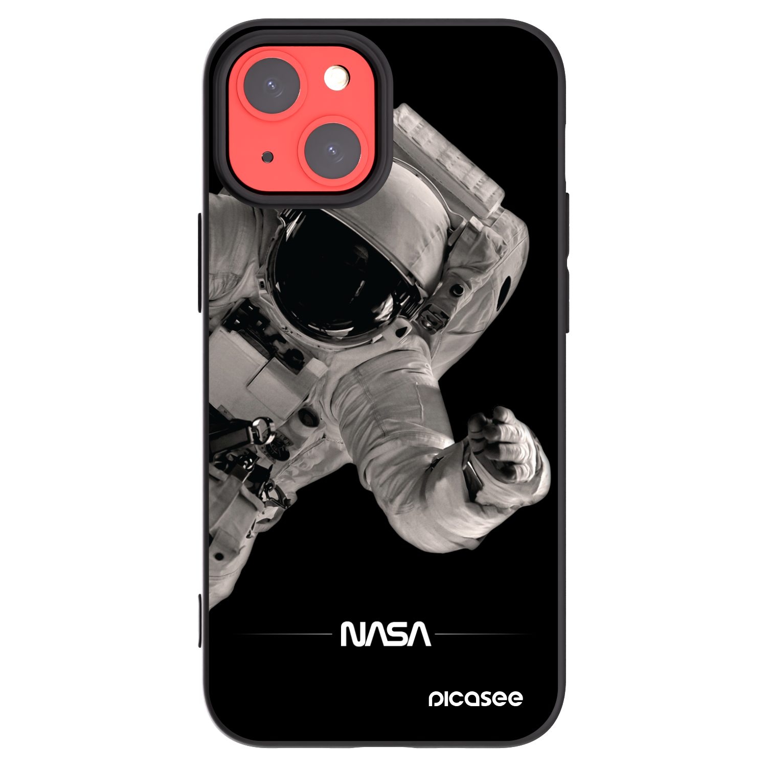 Picasee silikonski črni ovitek za Apple iPhone 13 mini - Astronaut Big
