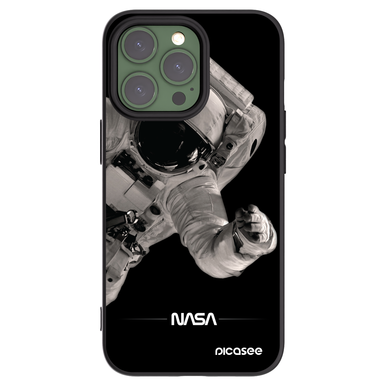Picasee silikonski črni ovitek za Apple iPhone 13 Pro - Astronaut Big