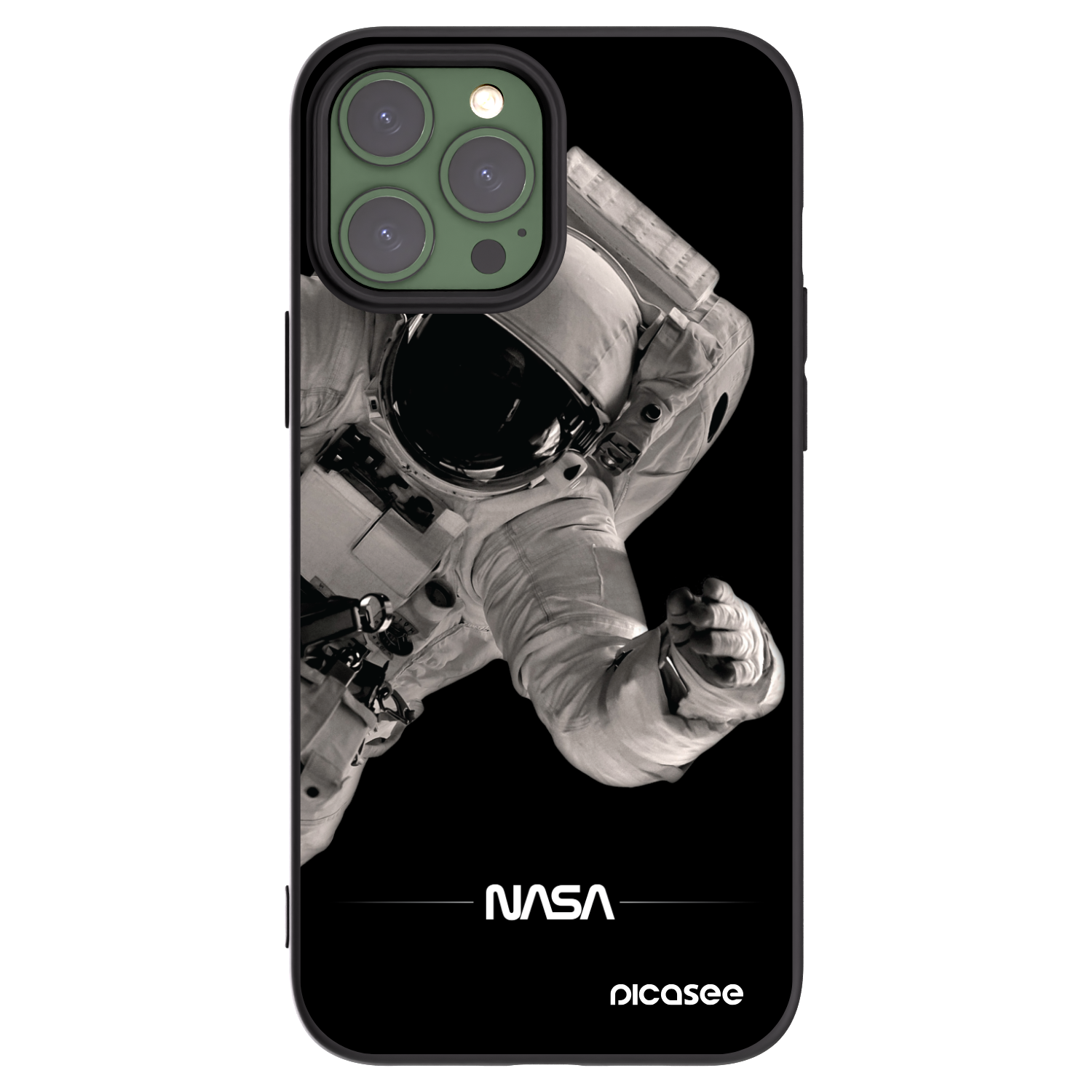 Picasee silikonski črni ovitek za Apple iPhone 13 Pro Max - Astronaut Big