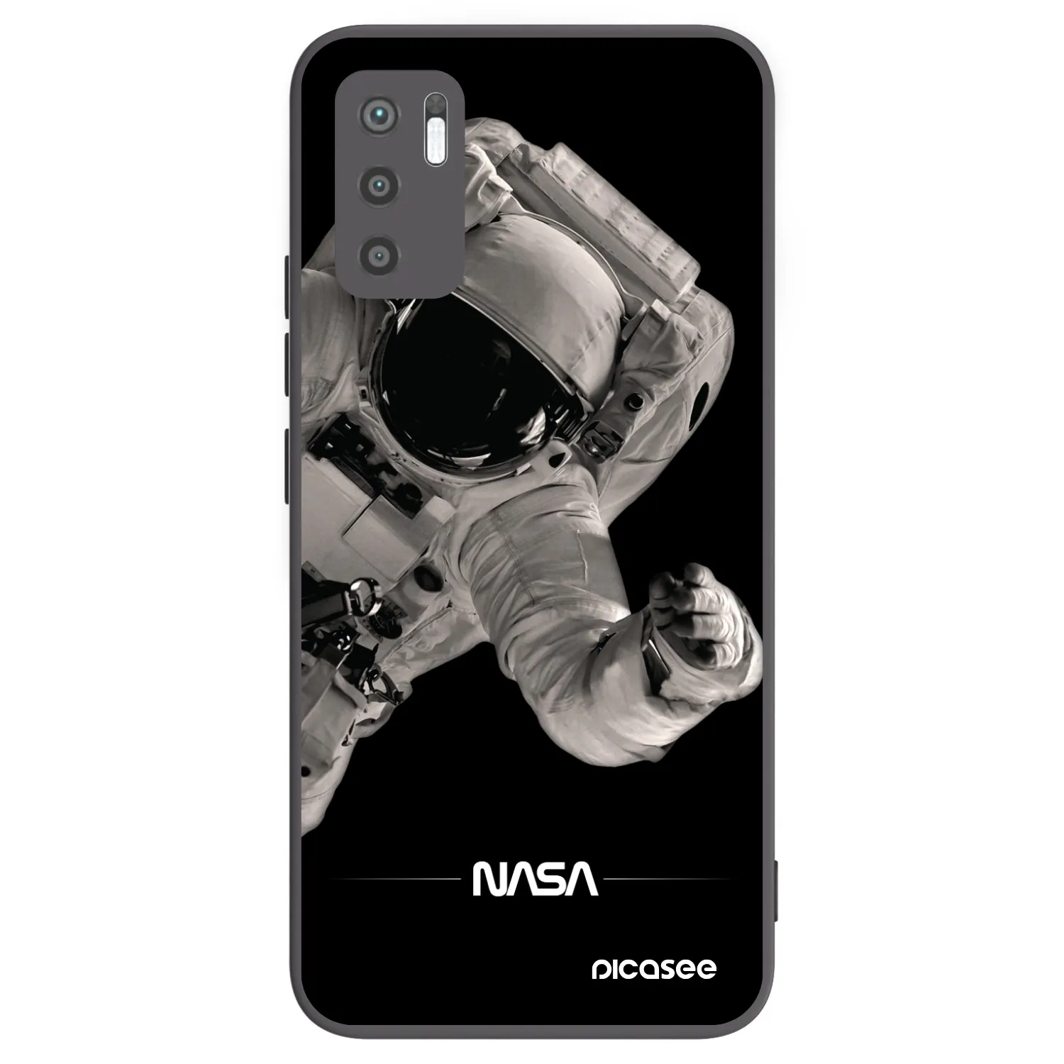 Picasee silikonski črni ovitek za Xiaomi Redmi Note 10 5G - Astronaut Big