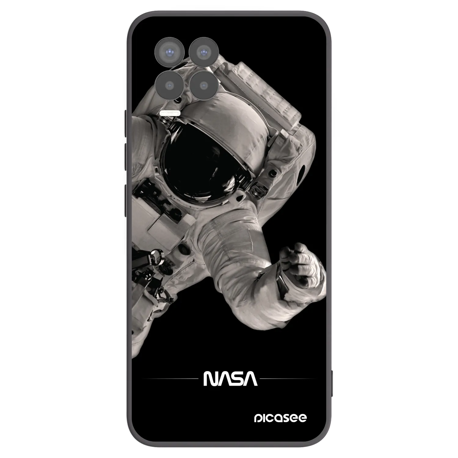 Picasee silikonski črni ovitek za Realme 8 4G - Astronaut Big