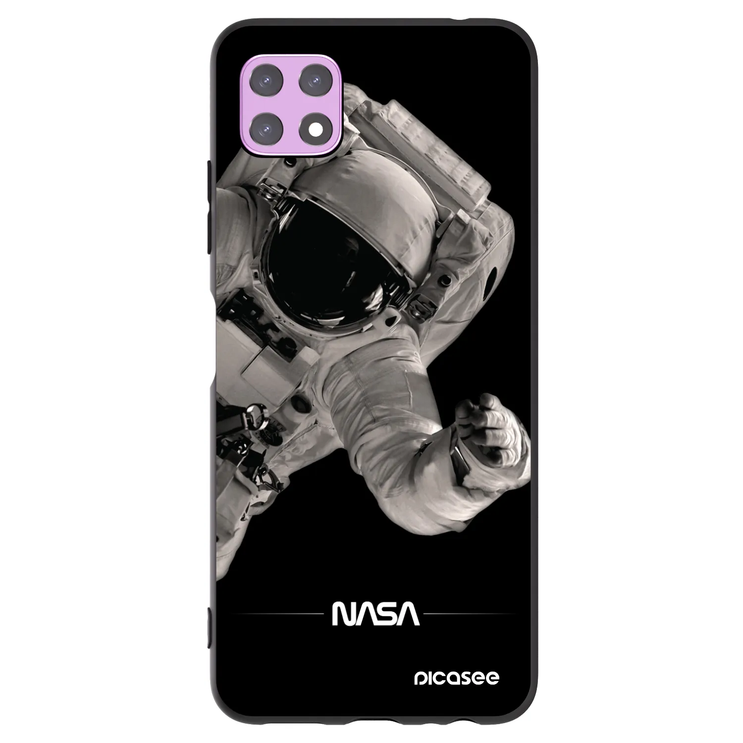 Picasee silikonski črni ovitek za Samsung Galaxy A22 A226B 5G - Astronaut Big
