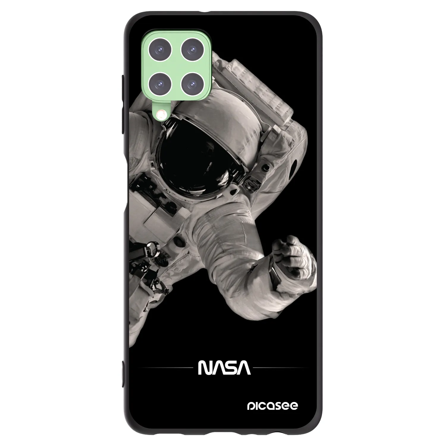 Picasee silikonski črni ovitek za Samsung Galaxy A22 A225F 4G - Astronaut Big