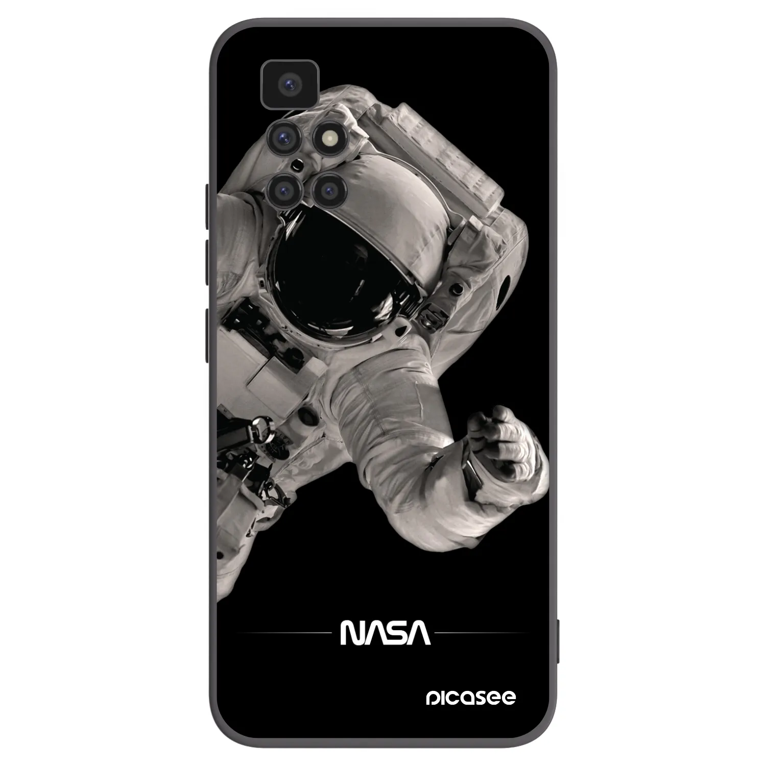Picasee silikonski črni ovitek za Xiaomi Redmi 10 - Astronaut Big