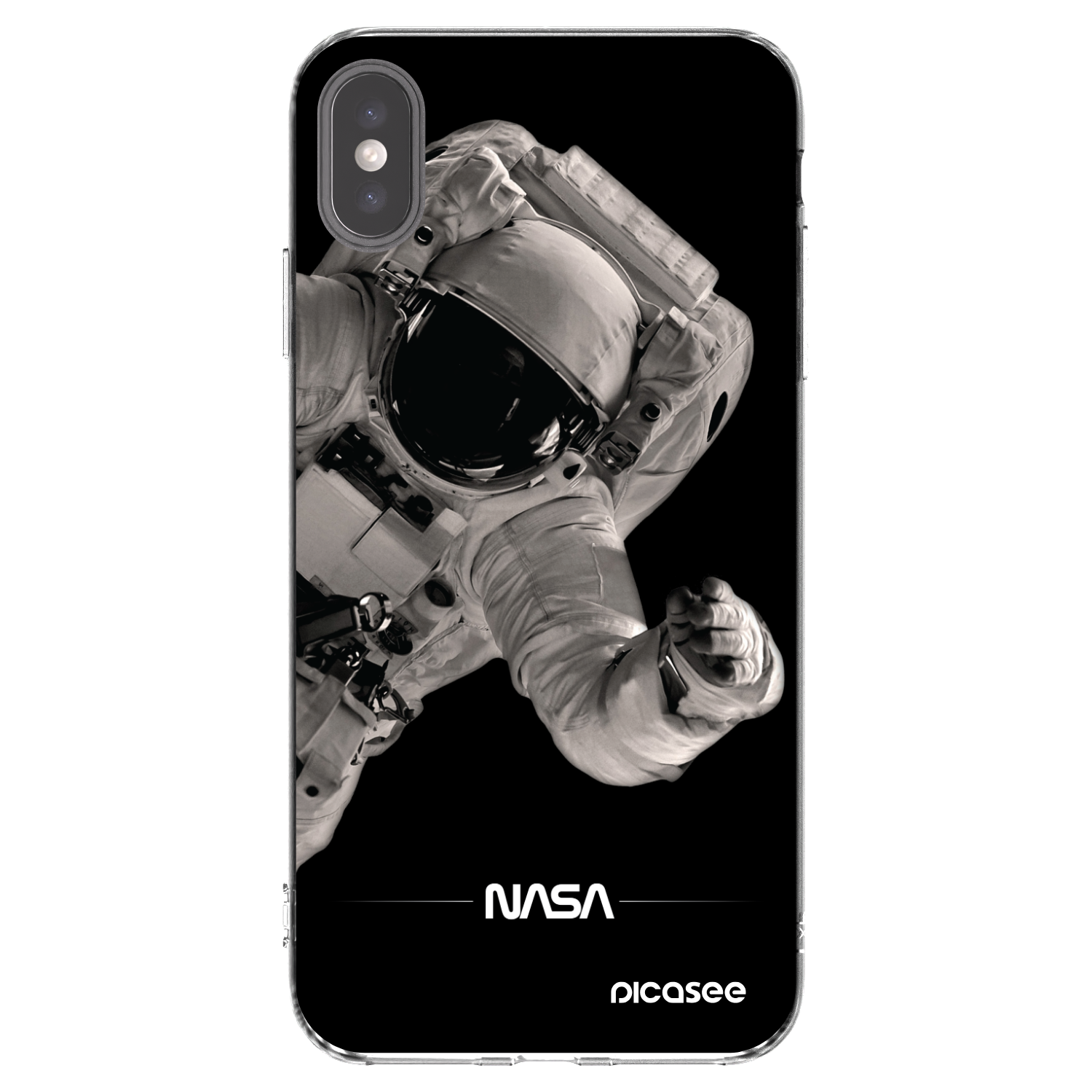 Picasee silikonski prozorni ovitek za Apple iPhone XS Max - Astronaut Big