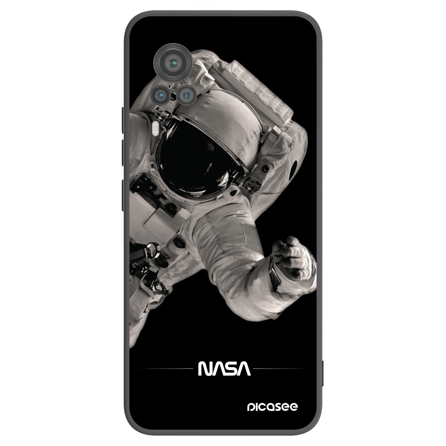Picasee silikonski črni ovitek za Vivo X60 Pro 5G - Astronaut Big