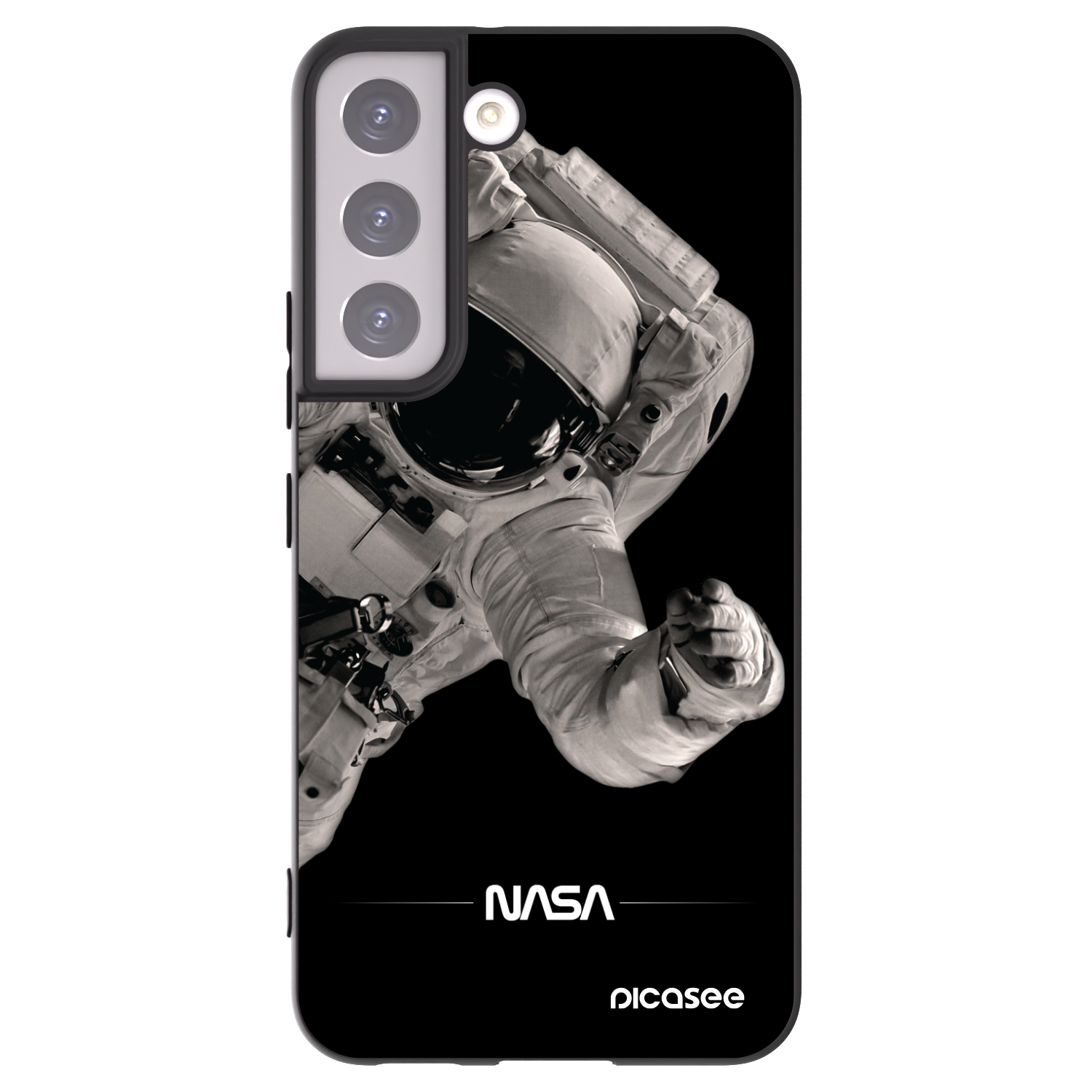 Picasee silikonski črni ovitek za Samsung Galaxy S22 5G - Astronaut Big