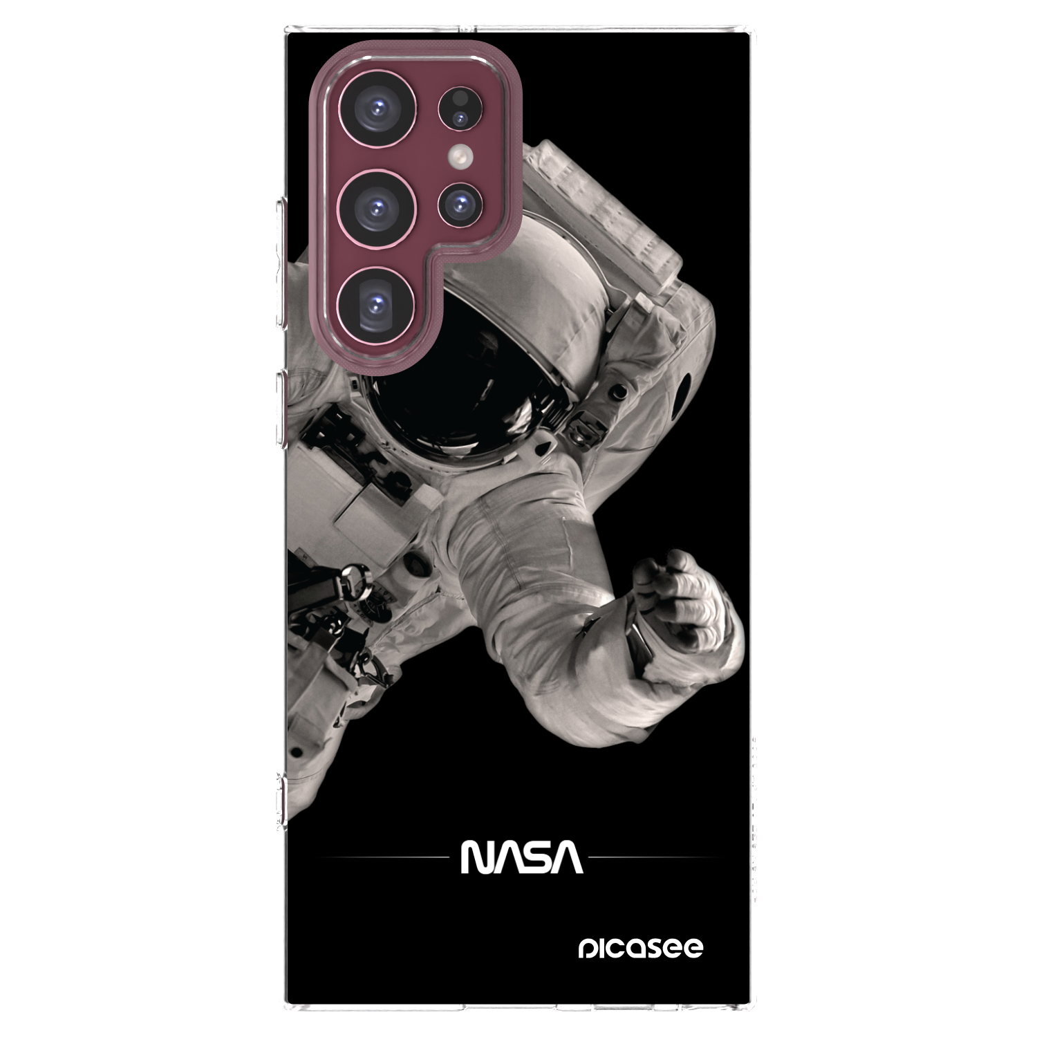 Picasee silikonski prozorni ovitek za Samsung Galaxy S22 Ultra 5G - Astronaut Big