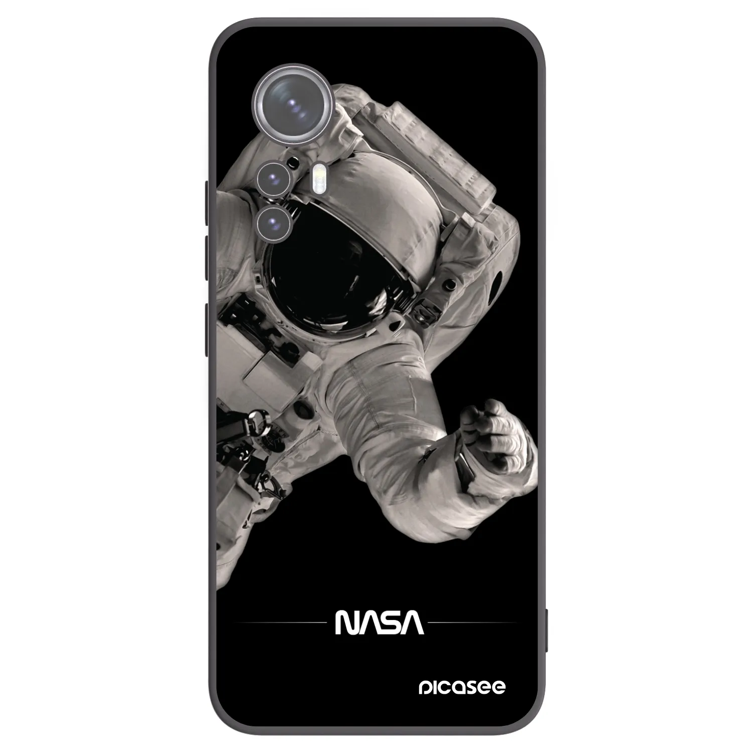Picasee silikonski črni ovitek za Xiaomi 12 - Astronaut Big