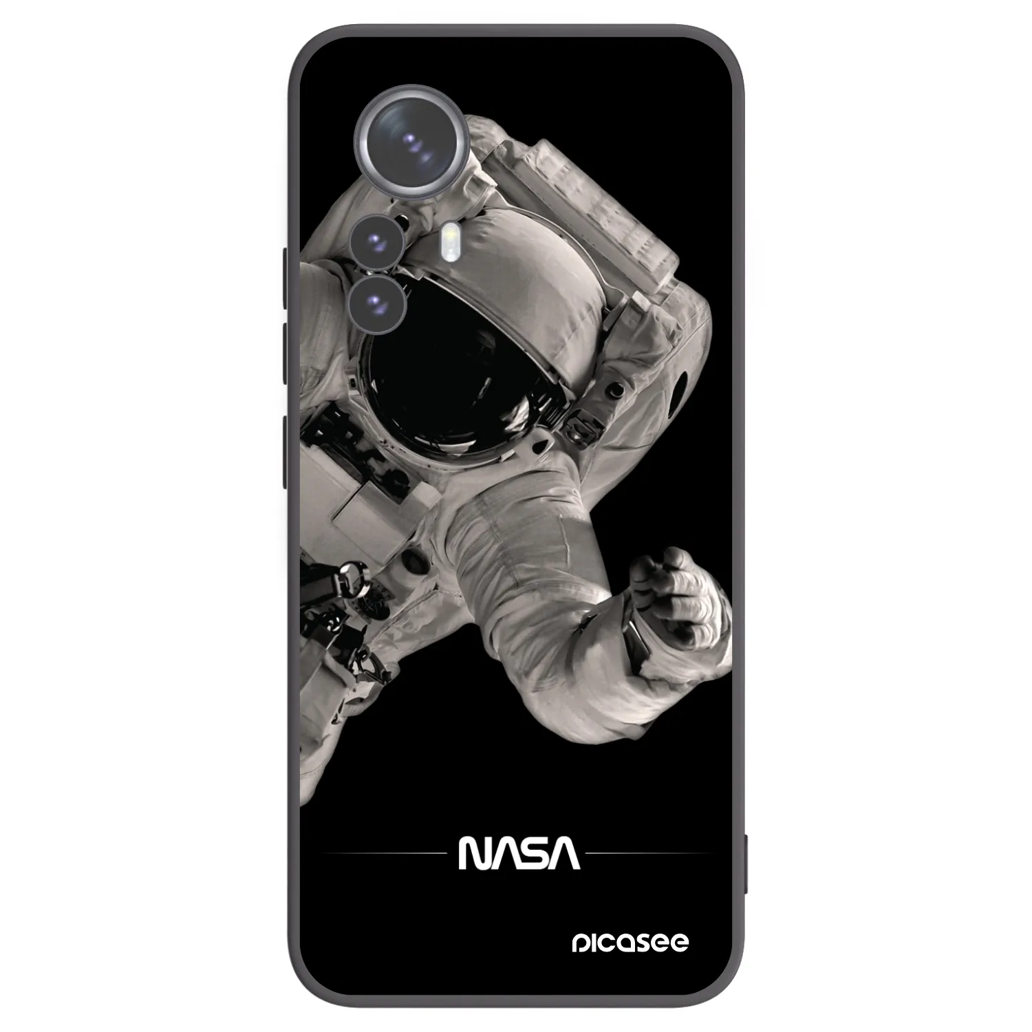 Picasee silikonski črni ovitek za Xiaomi 12 Pro - Astronaut Big