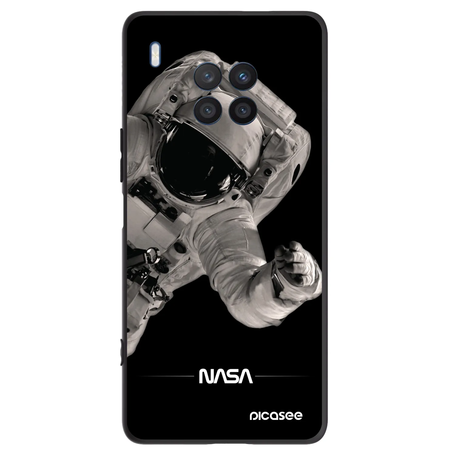 Picasee silikonski črni ovitek za Honor 50 Lite - Astronaut Big