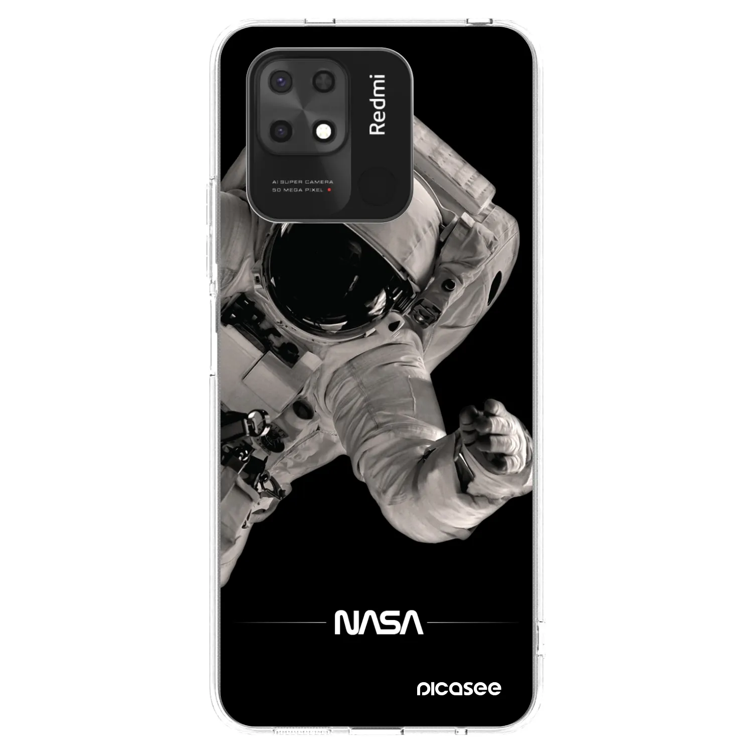 Picasee silikonski prozorni ovitek za Xiaomi Redmi 10C - Astronaut Big