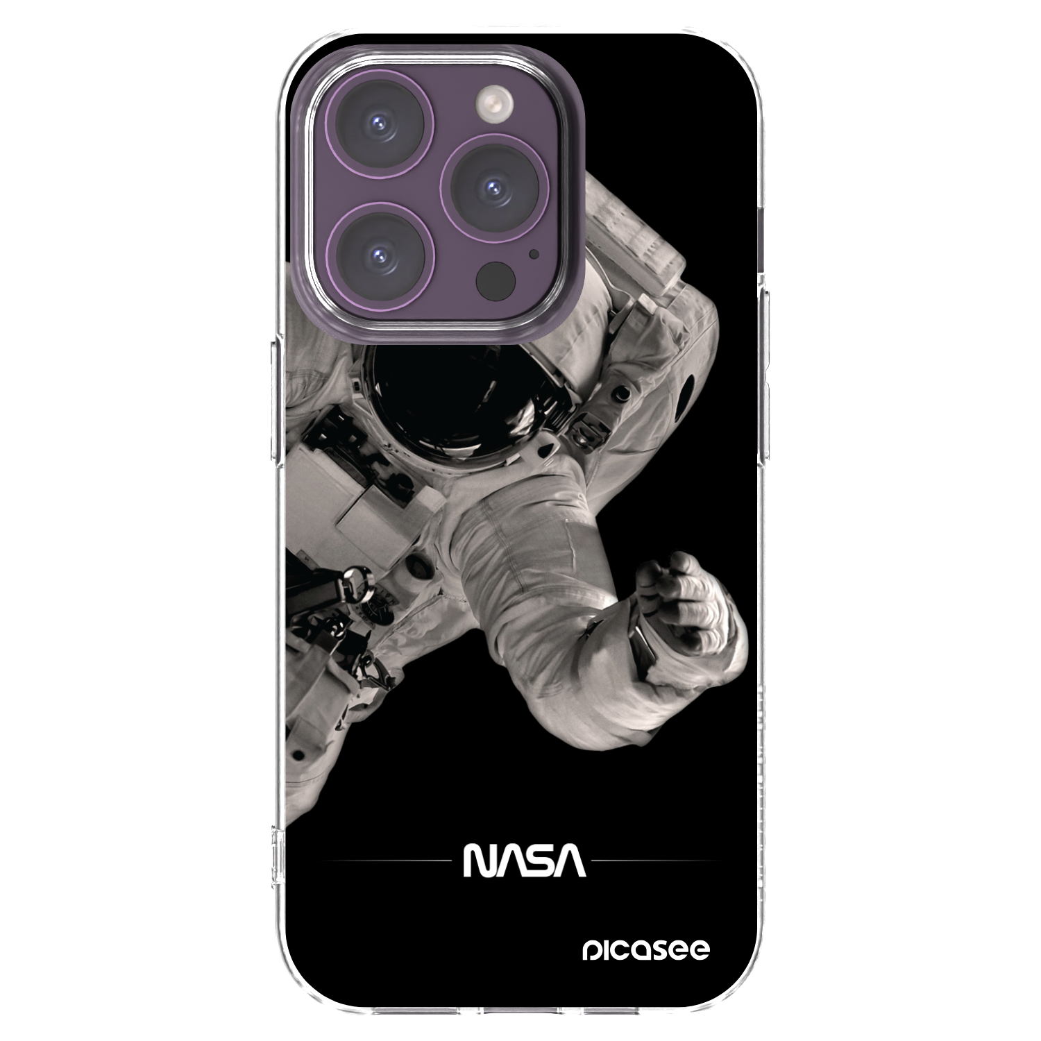 Picasee silikonski prozorni ovitek za Apple iPhone 14 Pro - Astronaut Big