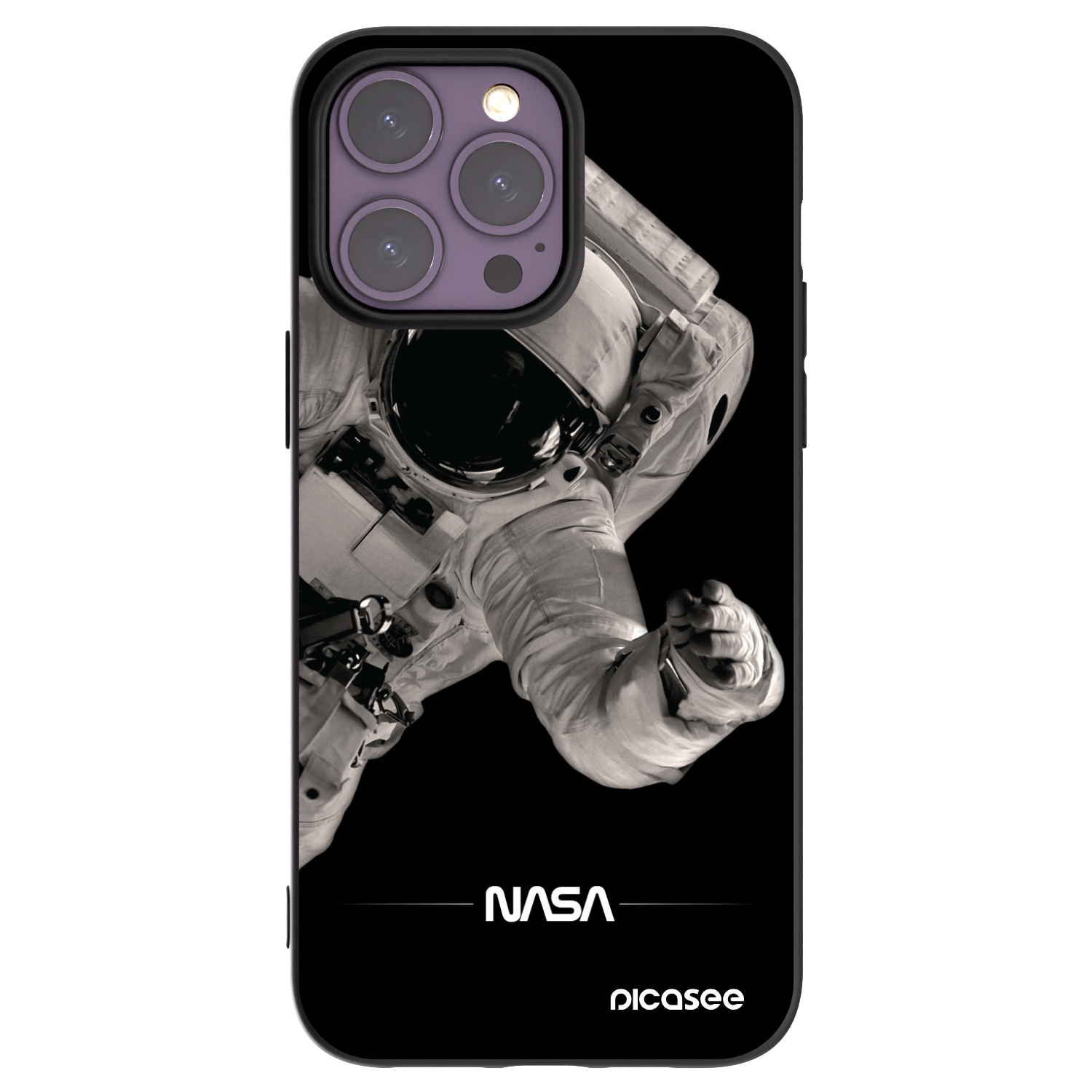 Picasee silikonski črni ovitek za Apple iPhone 14 Pro Max - Astronaut Big