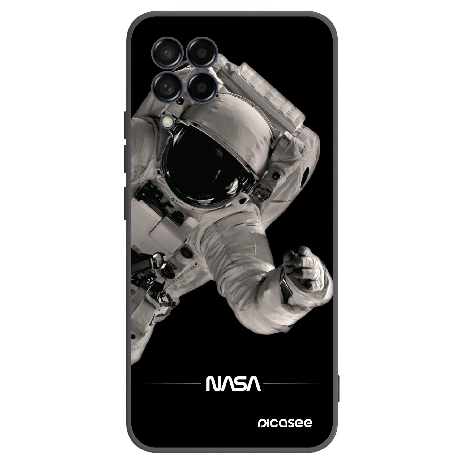 Picasee silikonski črni ovitek za Samsung Galaxy M53 5G - Astronaut Big