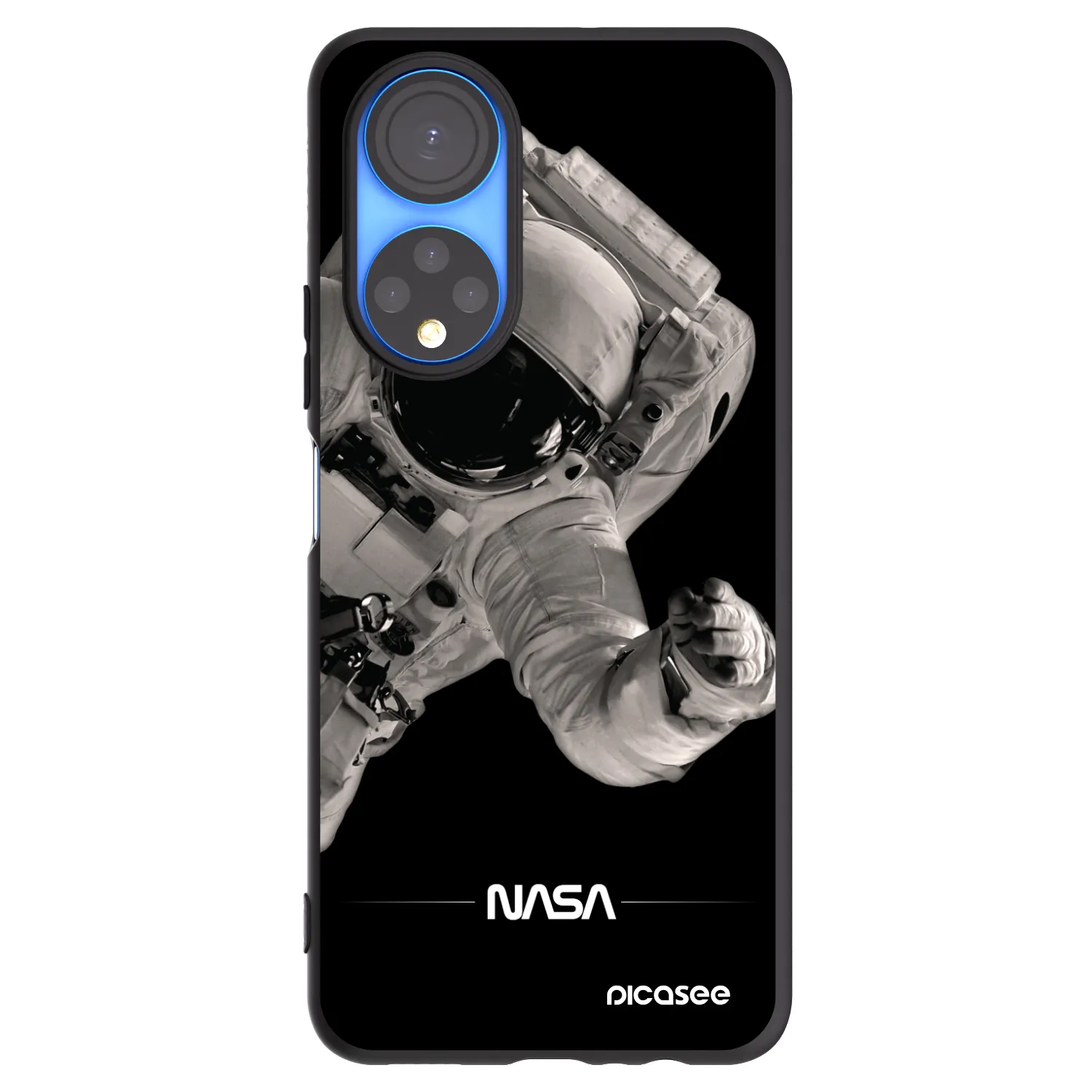 Picasee silikonski črni ovitek za Honor X7 - Astronaut Big