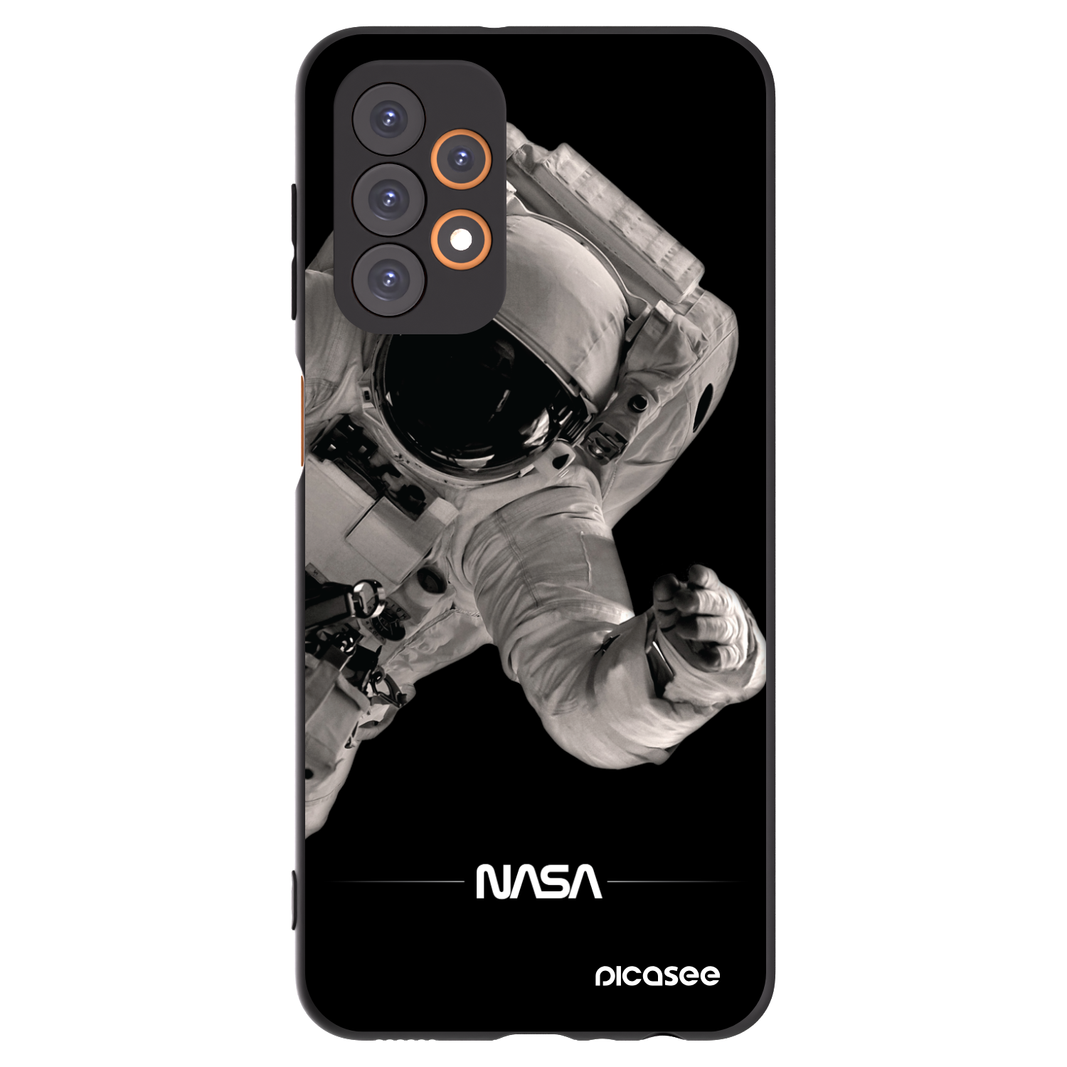 Picasee silikonski črni ovitek za Samsung Galaxy A23 A235F 4G - Astronaut Big