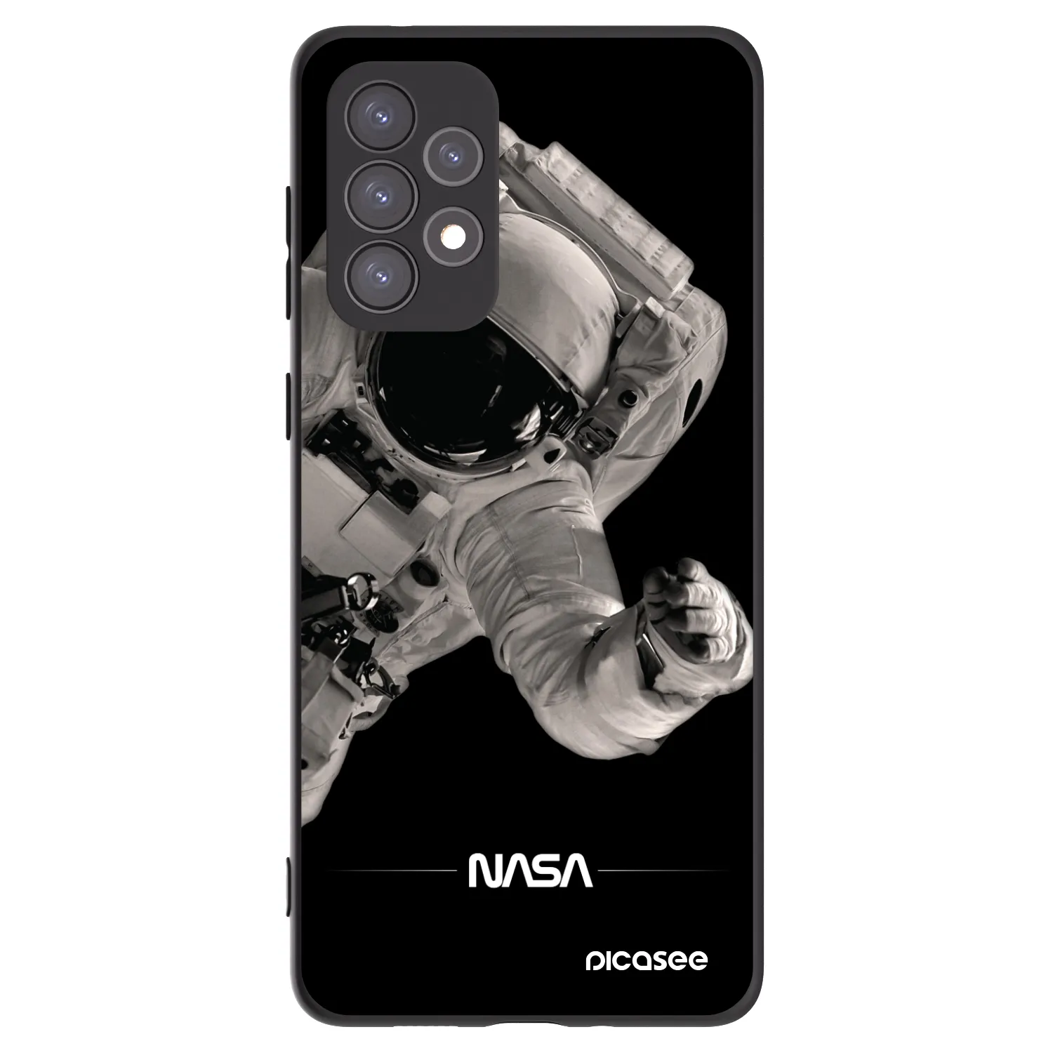 Picasee silikonski črni ovitek za Samsung Galaxy A73 5G - Astronaut Big