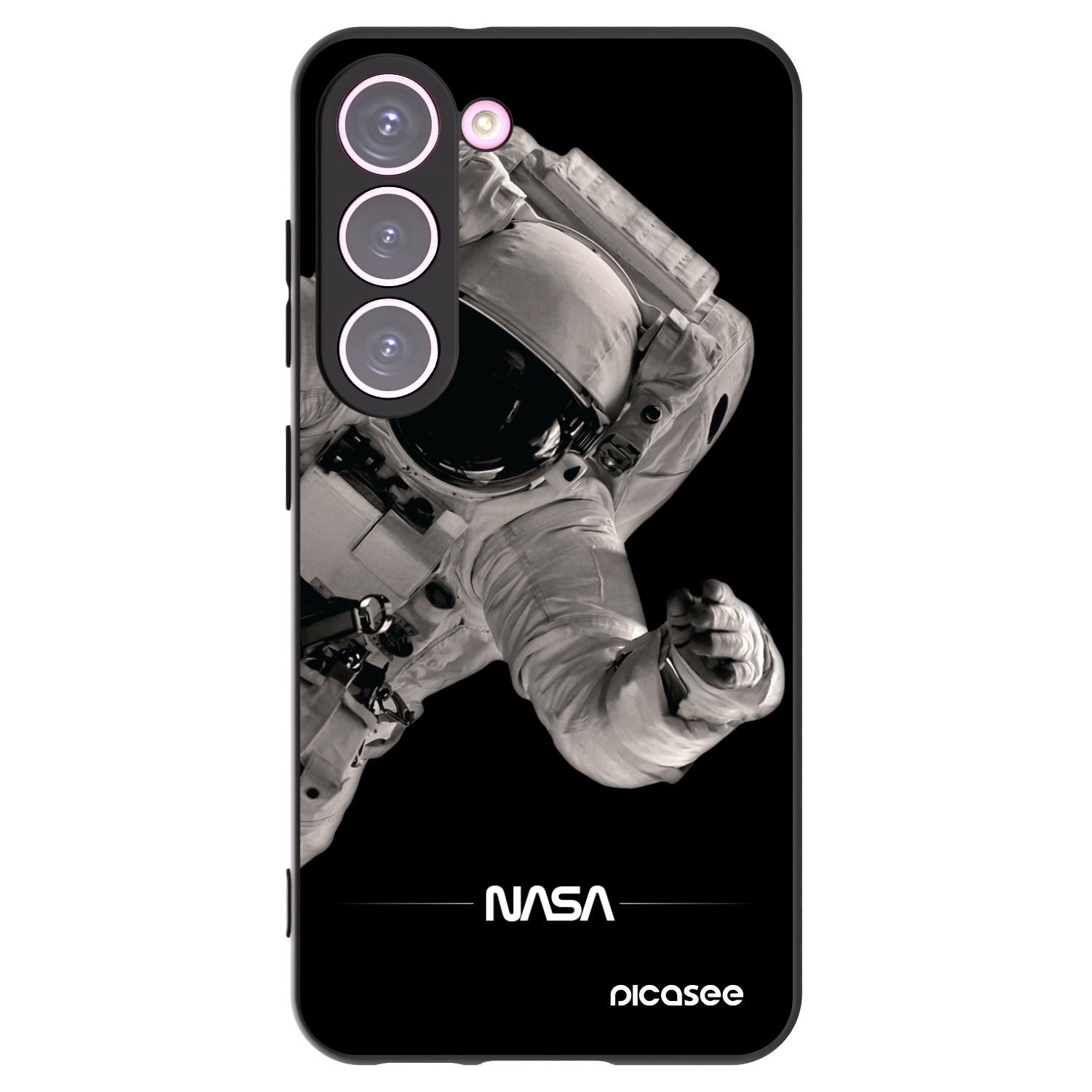 Picasee silikonski črni ovitek za Samsung Galaxy S23 5G - Astronaut Big